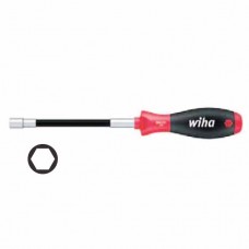 Wiha Softfinish® Hex Nut Driver - Flexible Shaft for Hand to Reach Areas - 10.0 mm - 01440